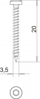 OBO 4758T 3.5x20 Golden-Sprint-Schraube 