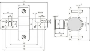 DEHN Wandbefestigung NIRO         105342 