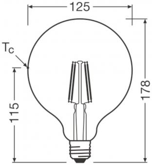 LEDV LED Globe 7-60W/827 806lm 