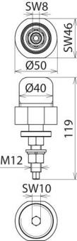 DEHN Mastadapter für SDS-     MA SDS M12 