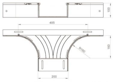 Unex T-Abzweiger lichtgrau         66248 