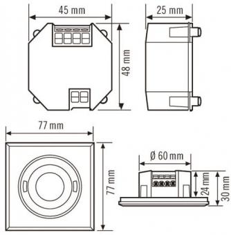 Esylux PD-FLAT-S 360i/8 SW    EP10428715 