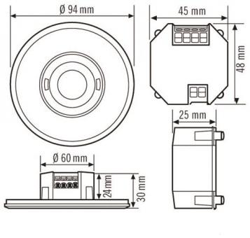 Esylux PD-FLAT-S 360i/8 RW    EP10428708 