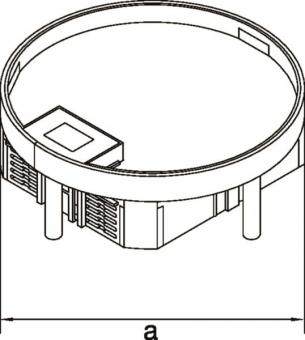 Hager Edelstahlkassette R06   EKR060LE15 