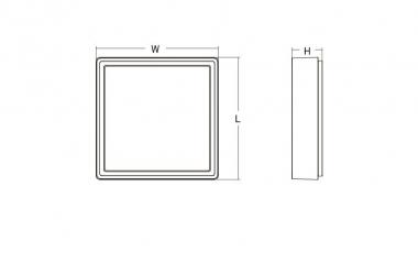 SGL Wandleuchte FRAME SQUARE IP65 605261 