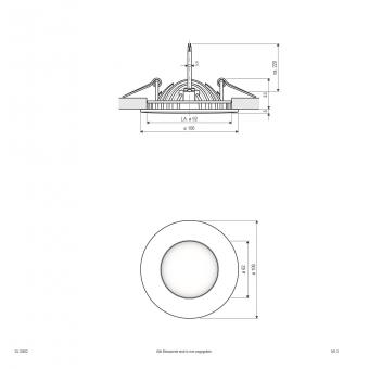 EVN LED-Downlight Druckguss weiß DL10502 