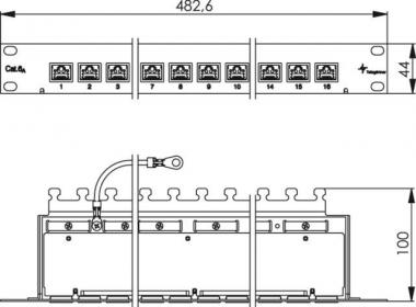 TG MPP16-HS, Cat.6A 16x RJ45 J02022A0050 
