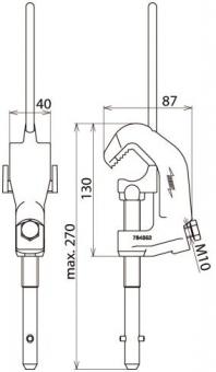 DEHN Leiter-Klemme m. Ta1spitze   784352 
