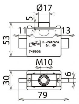 DEHN Erdungspatrone Typ A EP NH00 TI M10 