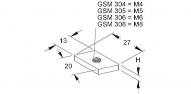 NIED Gleitmuttern                GSM 304 