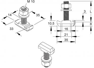 NIED Hakenkopfschrauben      HK 510/30 F 