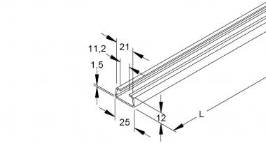 Niedax Ankerschiene C-Profil   2920/6 SO 