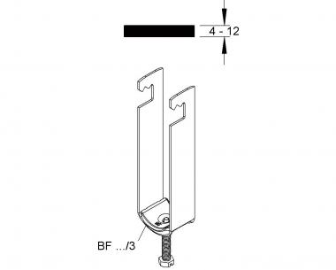 Niedax Bügelschelle f.Flacheisen BF 20/3 
