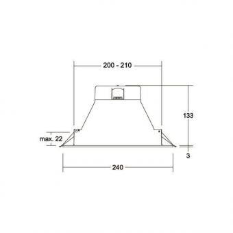 BRUM 32029073 EB-Downlight ZULO rd 3CCT 