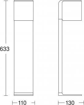 STEIN Pollerleuchte Cubo GL80 SC IHF 