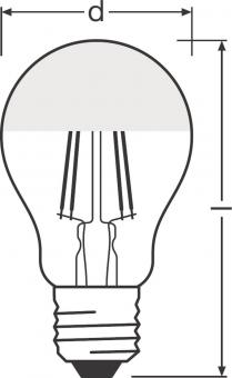LEDV LED Bulb 6,5-50W/827 650lm 300° 