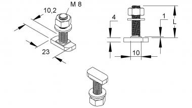NIED Hammerkopfschrauben       HM 308/20 