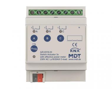 MDT AZI-0316.03 Schaltaktor 3-f 4TE REG 