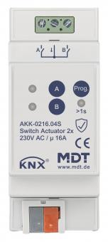 MDT AKK-0216.04S KNX Schaltaktor 2f 2TE 