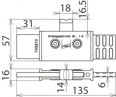 DEHN Erdungspatrone Typ D EP NH1 3 VI TA 