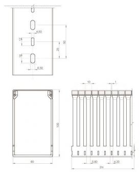 Unex Verdrahtungskanal RAL7035 100.60.88 