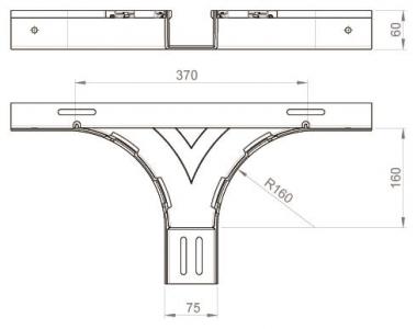 Unex T-Abzweiger lichtgrau         66078 