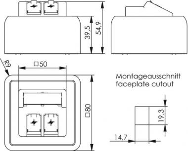 TG Modul-Aufnahme AP 80x80   H02000A0092 