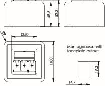 TEGA Modul-Aufnahme AP 80x80 H02000A0096 
