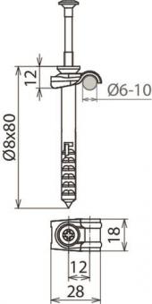 Dehn 390122 LH DQ  LH DQ 6.10 ND8X80 V2A 