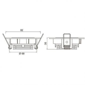 RUTEC LED Einbaustr. 8W    ALU53475UWWOK 