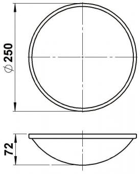 ALBE Glas rund, opal-ätzmatt, G 90210305 