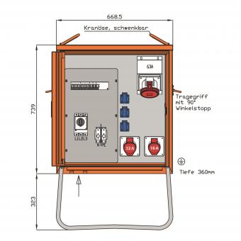 Walther Verteilerschrank 44kVA  WV0359R1 