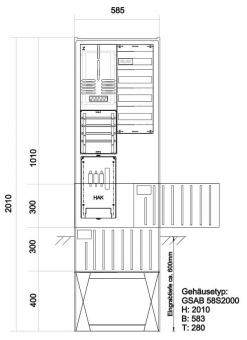 GSAB Zähleranschlusssäule   39.00.1P11V4 