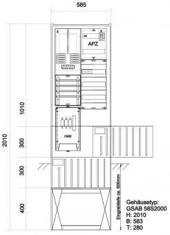 GSAB Zähleranschlußsäule 39.00.1P11V3APZ 