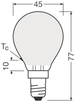 LEDV LED Tropfen 4-40W/827 470lm 