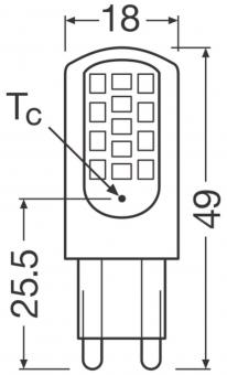 LEDV LED Stiftsockel 4,2-40W/827 470lm 