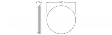LEDV SF FLAT IP54 IK08 weiss D=500mm 