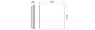 LEDV SF FLAT IP54 IK08 weiss 500x500mm 