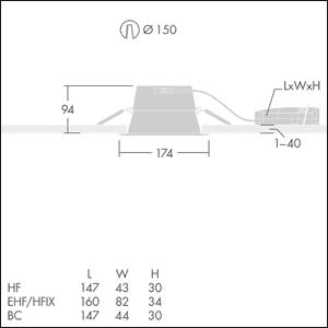 Thorn CHAL3 150 1400-840 EHF    96108662 