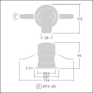 ZUM CHAL 74 LED900-830 WFL IP65 96631505 