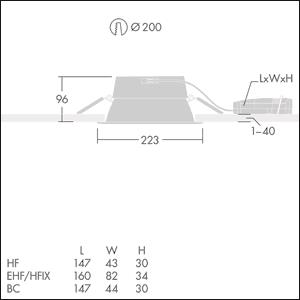 Thorn CHAL3 200 1400-840 HFIX   92989236 