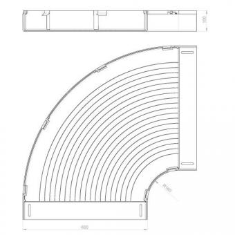 Unex Flachbogen 90° halogenfrei 66630-48 