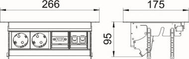 OBO DBK-MH4A3 D2S2K Deskbox,klappbar 