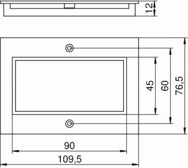 OBO T4B P7 9011 Abdeckplatte 2f Modul 45 