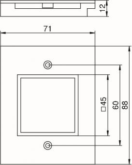 OBO T12L P15S 9011 Abdeckplatte f.1f 