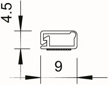 OBO WDKMD4RW Minikanal 4,5x9x2000 PVC 