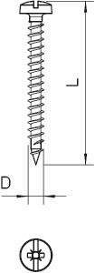 OBO 4758 4.0x45 Golden-Sprint-Schraube 