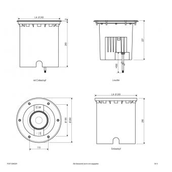 EVN LED Bodeneinbau -rund -  PC67103602W 