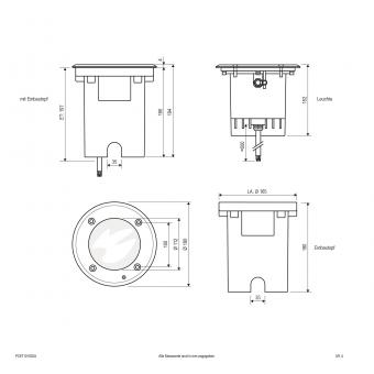 EVN Bodeneinbaule. IP67 V2A PC67101502A 