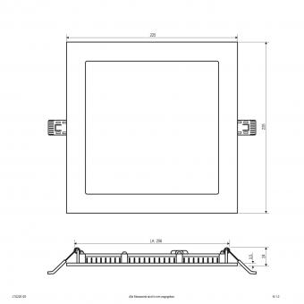 EVN LED Einbaupanel-quadr.-    LTQ220125 